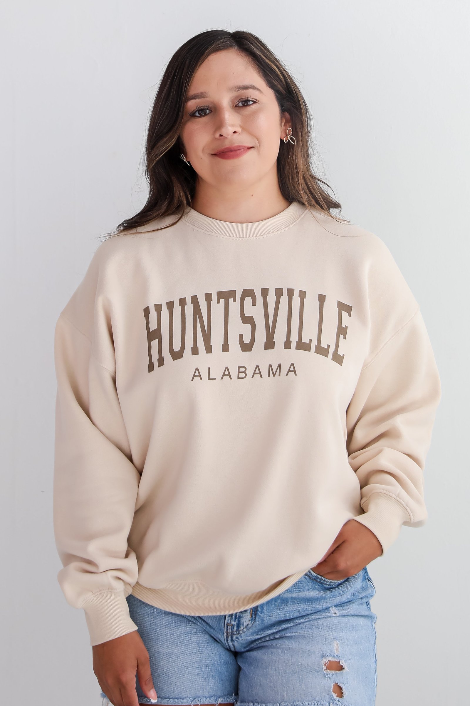 Ivory Huntsville Alabama Sweatshirt KA4