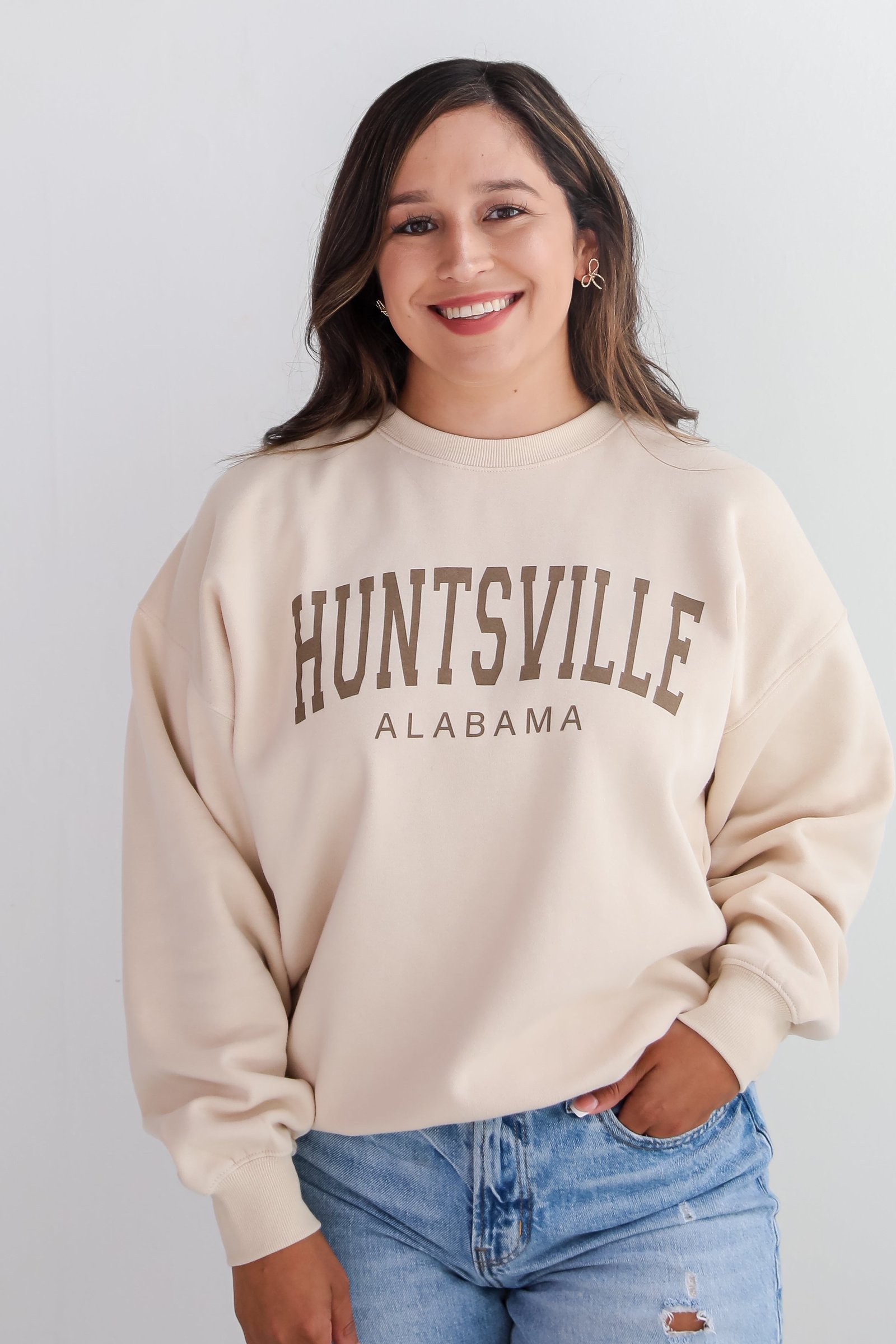 Ivory Huntsville Alabama Sweatshirt KA4