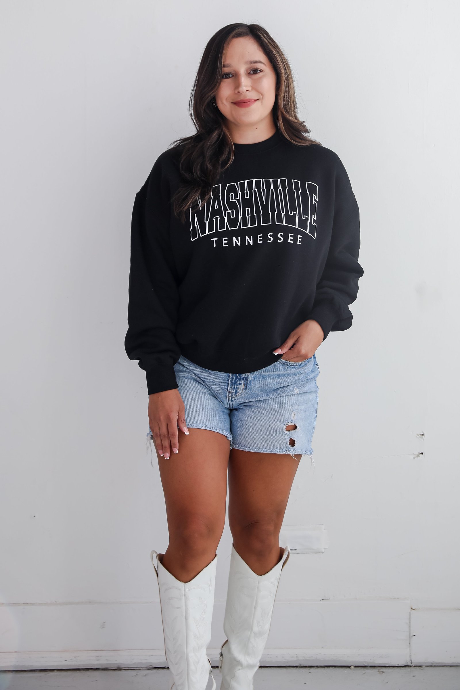 Black Nashville Tennessee Sweatshirt KA1